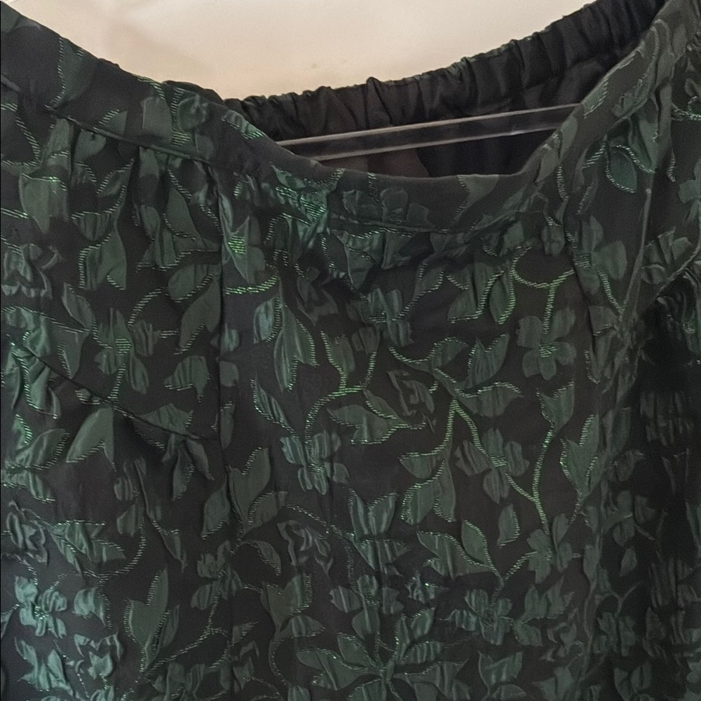 Scoop Elegant Green Floral Skirt - Picture 4 of 6